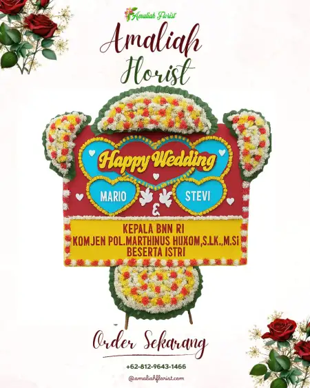 Papan Bunga Pernikahan Empang